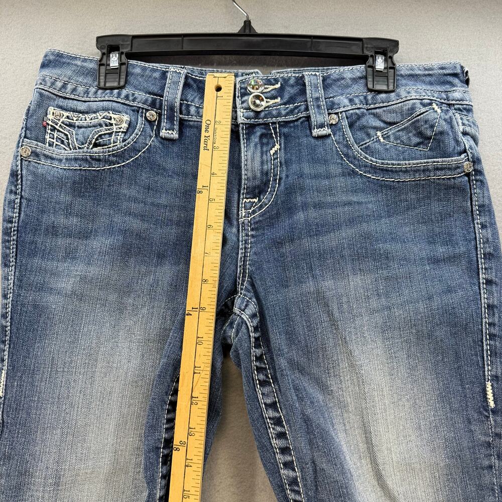 Vigoss Jeans Capri Women's 9/10X21 Blue The New York Capri Embellished Pockets - Picture 13 of 15